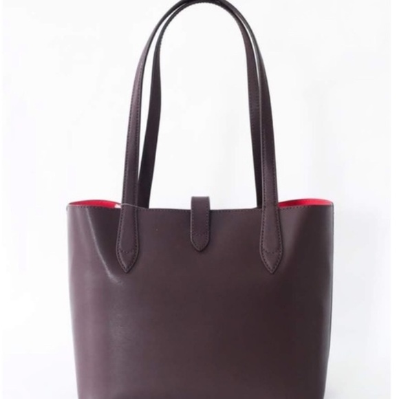 KATE SPADE Kaci Chocolate Cherry Small Leather Tote Shoulder Bag Purse D410 NWOT - Picture 8 of 12